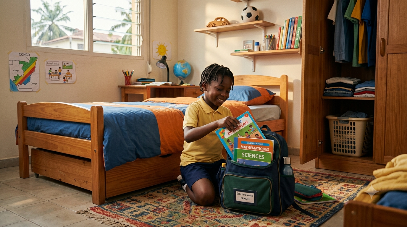 Enfant développant son autonomie pendant les vacances scolaires.